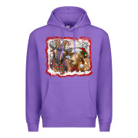 Purple christmas goats Premium Hoodie - RanaPortraitStore