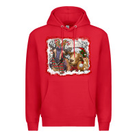 Red christmas goats Premium Hoodie - RanaPortraitStore