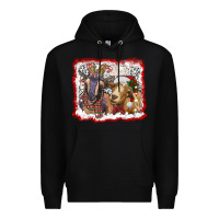 Black christmas goats Premium Hoodie - RanaPortraitStore