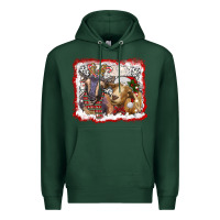 Sports Green christmas goats Premium Hoodie - RanaPortraitStore