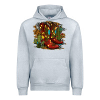 Heather Grey christmas cowboy boots Urban Hoodie - RanaPortraitStore