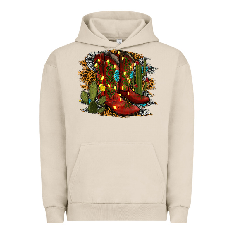 Christmas Cowboy Boots Urban Hoodie by RanaPortraitStore | Teevron