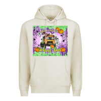 Oatmeal Heather Halloween School Bus Premium Hoodie - texasbilliewilder