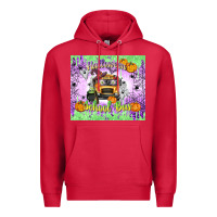 Cardinal Halloween School Bus Premium Hoodie - texasbilliewilder
