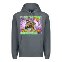Rock Halloween School Bus Premium Hoodie - texasbilliewilder
