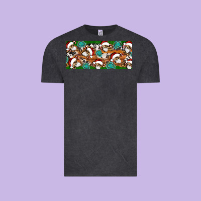 Santa Skeleton Christmas Vintage Tee Designed By Artiststas