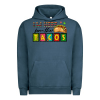 Pigment Midnight Navy I'm Here For The Tacos Urban Hoodie - texasbilliewilder