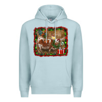 Blue Mist christmas farm animals Premium Hoodie - RanaPortraitStore