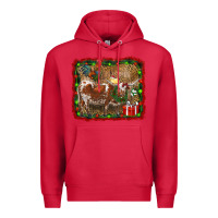 Cardinal christmas farm animals Premium Hoodie - RanaPortraitStore