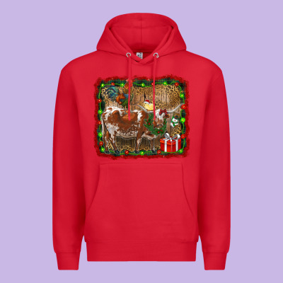 Christmas Farm Animals Premium Hoodie Designed By Ranaportraitstore