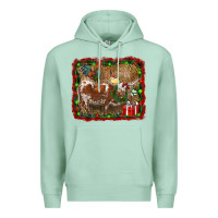 Seafoam christmas farm animals Premium Hoodie - RanaPortraitStore