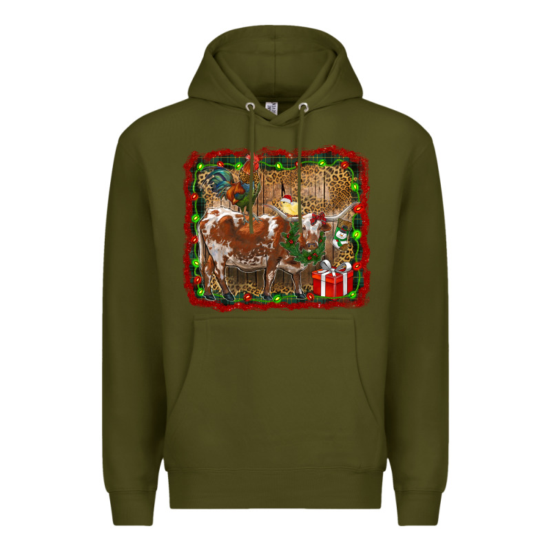 Christmas Farm Animals Premium Hoodie by RanaPortraitStore | Teevron