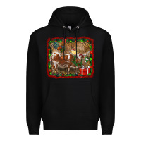 Black christmas farm animals Premium Hoodie - RanaPortraitStore
