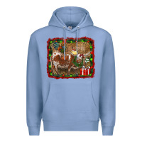 Colony Blue christmas farm animals Premium Hoodie - RanaPortraitStore