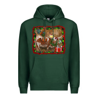 Sports Green christmas farm animals Premium Hoodie - RanaPortraitStore