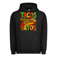 Pigment Black tacos before vatos Urban Hoodie - Zillion Design Studio