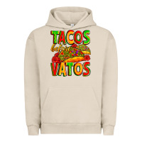 Pigment French Oak tacos before vatos Urban Hoodie - Zillion Design Studio