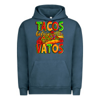 Pigment Midnight Navy tacos before vatos Urban Hoodie - Zillion Design Studio