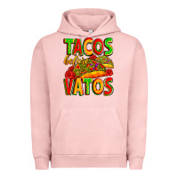 Pigment Salmon tacos before vatos Urban Hoodie - Zillion Design Studio