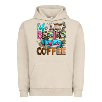 Pigment French Oak life begins after coffee Urban Hoodie - Zillion Design Studio