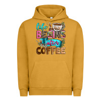 Pigment Peanut Butter life begins after coffee Urban Hoodie - Zillion Design Studio