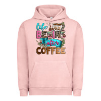Pigment Salmon life begins after coffee Urban Hoodie - Zillion Design Studio