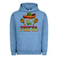 Pigment Pebble Blue Let's Get Fiesta Urban Hoodie - texasbilliewilder