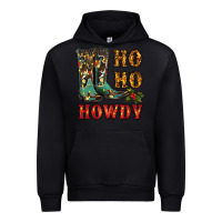 Black christmas cowboy boots ho ho howdy Urban Hoodie - RanaPortraitStore