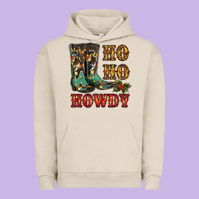 Christmas Cowboy Boots Ho Ho Howdy Urban Hoodie Designed By Ranaportraitstore