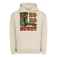 Pigment French Oak christmas cowboy boots ho ho howdy Urban Hoodie - RanaPortraitStore