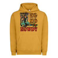 Pigment Peanut Butter christmas cowboy boots ho ho howdy Urban Hoodie - RanaPortraitStore