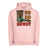 Pigment Salmon christmas cowboy boots ho ho howdy Urban Hoodie - RanaPortraitStore