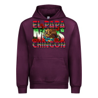 Mauve Wine El Papa Mas Chingon Urban Hoodie - texasbilliewilder