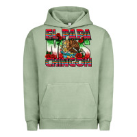 Pigment Oil Green El Papa Mas Chingon Urban Hoodie - texasbilliewilder