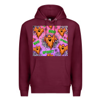Burgundy Halloween Premium Hoodie - texasbilliewilder