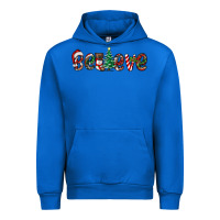 Cobalt christmas believe Urban Hoodie - RanaPortraitStore