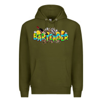 Army Green bartender Premium Hoodie - Zillion Design Studio