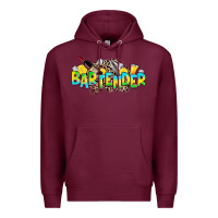 Burgundy bartender Premium Hoodie - Zillion Design Studio