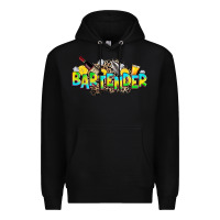 Black bartender Premium Hoodie - Zillion Design Studio