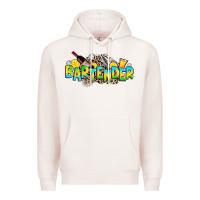 Pale Pink bartender Premium Hoodie - Zillion Design Studio