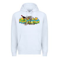 White bartender Premium Hoodie - Zillion Design Studio