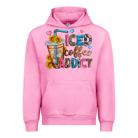 Fuchsia Pink iced coffee addict Urban Hoodie - Zillion Design Studio
