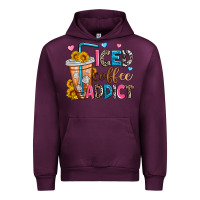 Mauve Wine iced coffee addict Urban Hoodie - Zillion Design Studio