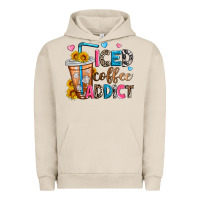 Pigment French Oak iced coffee addict Urban Hoodie - Zillion Design Studio