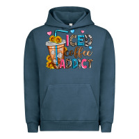 Pigment Midnight Navy iced coffee addict Urban Hoodie - Zillion Design Studio