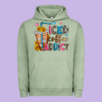 Iced Coffee Addict Urban Hoodie Designed By Zillion Design Studio
