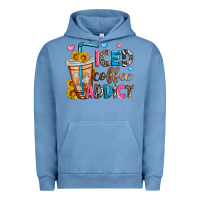 Pigment Pebble Blue iced coffee addict Urban Hoodie - Zillion Design Studio