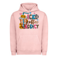Pigment Salmon iced coffee addict Urban Hoodie - Zillion Design Studio