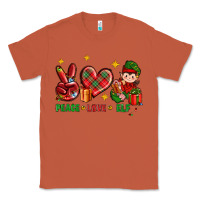 Copper Peace Love Elf Christmas Classic Tee - BundleAndBundleShop