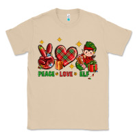 Mushroom Peace Love Elf Christmas Classic Tee - BundleAndBundleShop